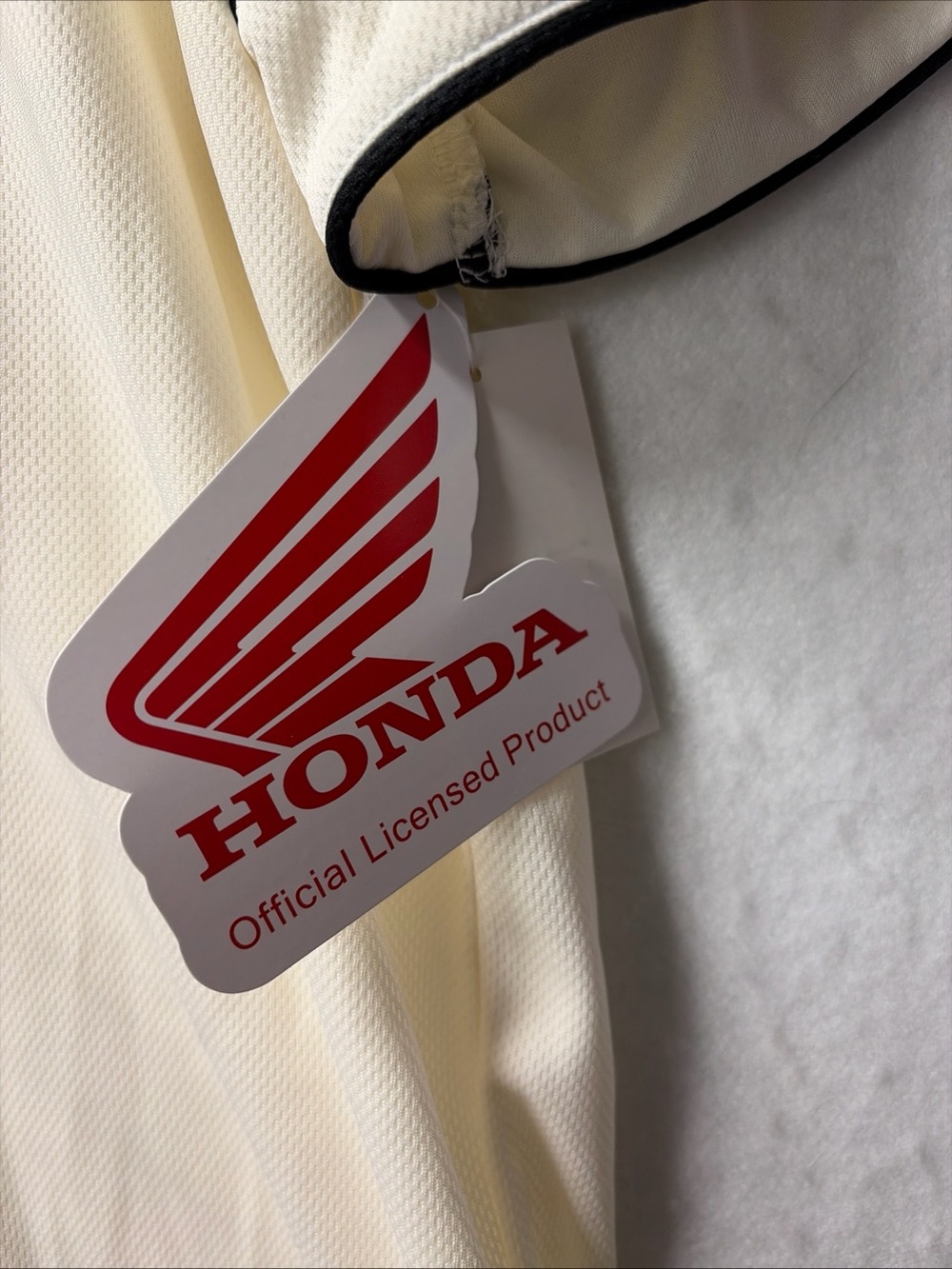 Honda Motor Racing Baseball Jersey Mens Size 2XL Cream 48 Speedway NEW - Picture 4 of 5